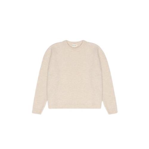 Blød Vanilla Cream Jumper med Ribbede Detaljer