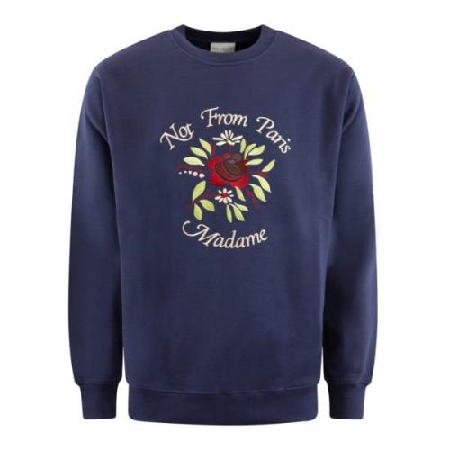 Blomstret Slogan Sweatshirt