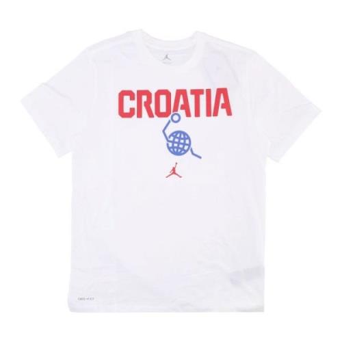 Kroatien Basketball Team Tee Hvid