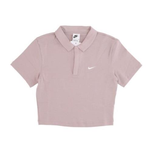 Essentiel Polo Crop Top Diffused Taupe