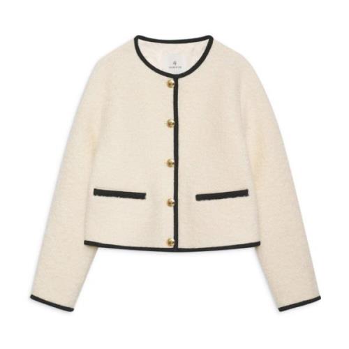 Elegant Logan Blazer Ivory Guld Knapper