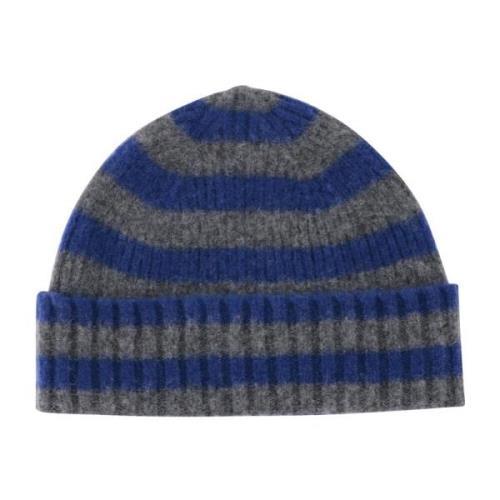 Stribet Uld Beanie Hat