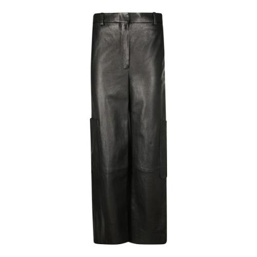 Lambskin Zip Closure Trousers