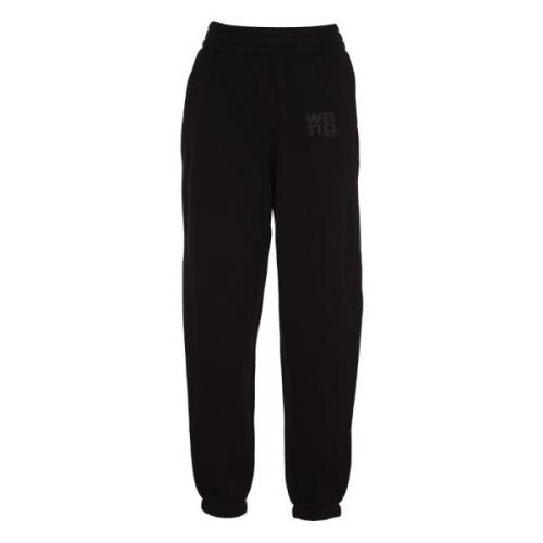 Sort Klassisk Sweatpant Puff Paint Logo