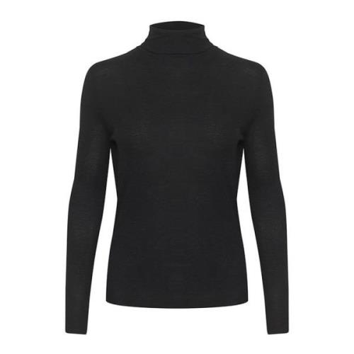 Sort Rollneck Top & T-Shirt