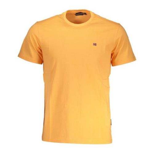 Orange Kortærmet Bomuld Logo T-Shirt