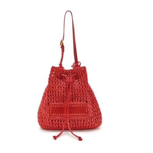 Raffia Crochet Bucket Bag