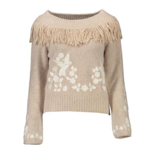 Beige Langærmet Sweater