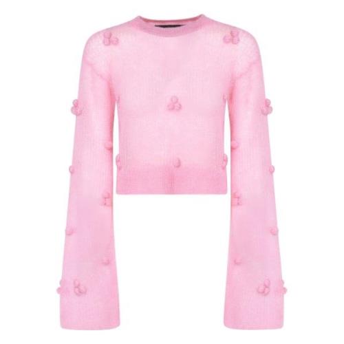 Pom Pom Kort Sweater Prism Pink