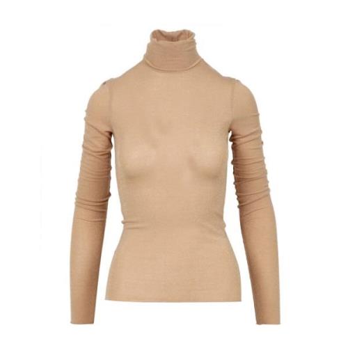 Gylden Turtleneck Lurex Tulle Sweater