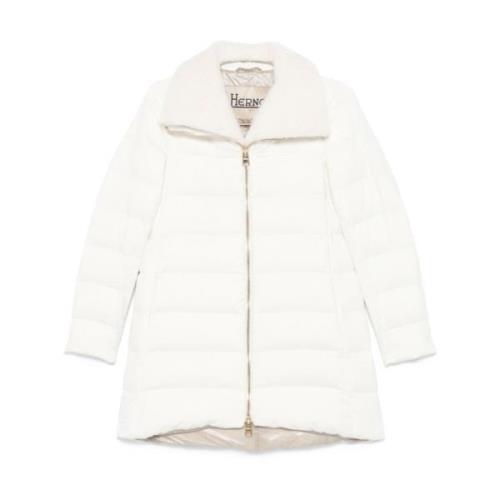 Faux Fur Flannel Puffer Jakke