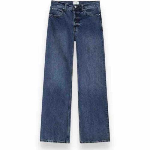 Blegede Blå Mid-Rise Jeans