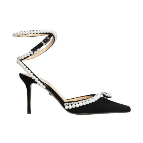 Elegant Slingback Pumps i Sort Ruskind