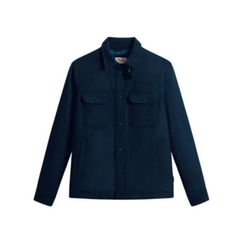 Alaskan Wool Overshirt Melton Blue