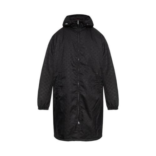 Monogram Jacquard Parka med Mat Finish