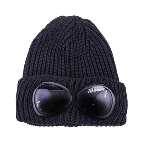 Tynd Uld Beanie med Dobbelt Frontlinse Detalje