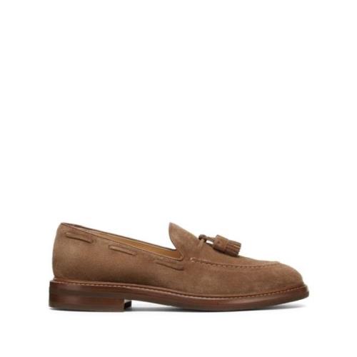 Brune Ruskindstassel Loafers