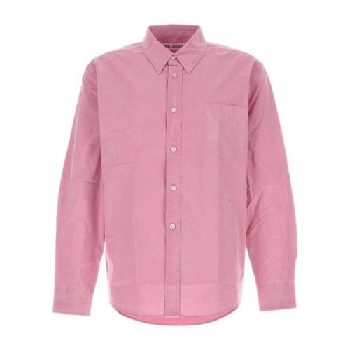 Mørk Pink Poplin Skjorte