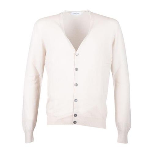 V-hals uldblandings cardigan sweater