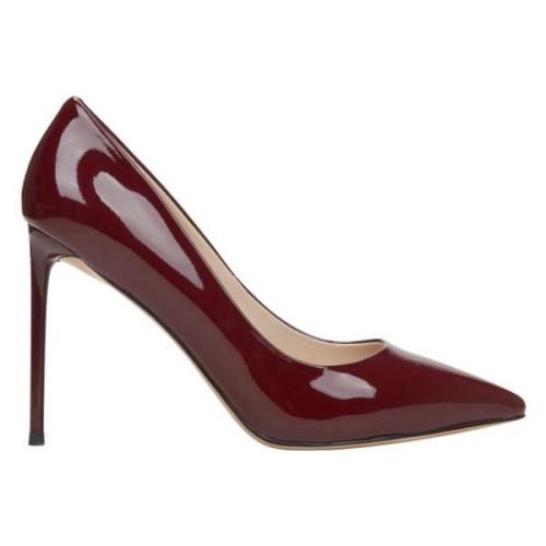 Burgundy Læder Høje Hæle Pumps