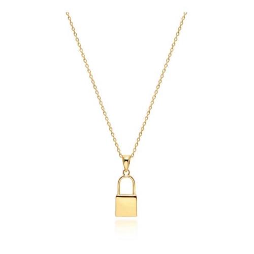 Lock Necklace in Gold