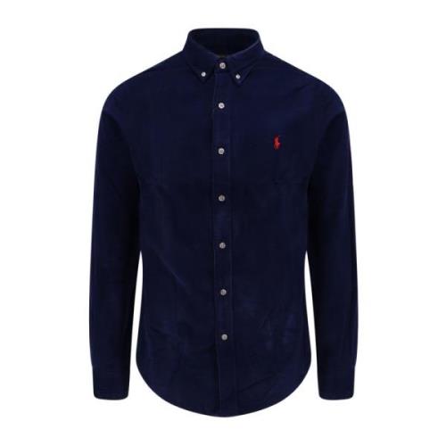 Velver Broderet Logo Button Down Skjorte