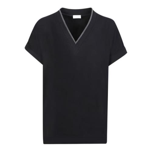 Sort T-shirt Kort Ærme Regular Fit