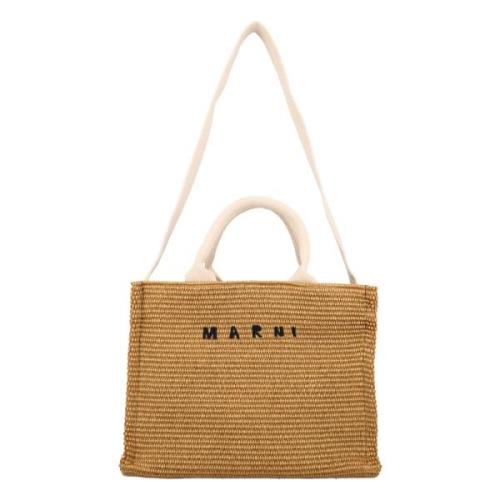 Raffia Tote Taske Rå Sienna/