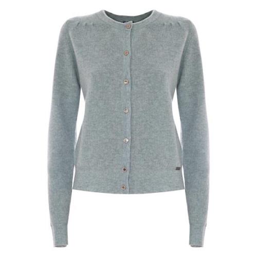 Uld Strikket Cardigan Med Knapper