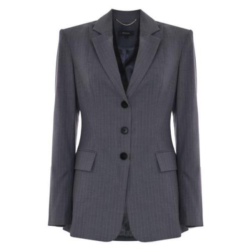 Elegant Pinstriped Jacket with Lapel Collar