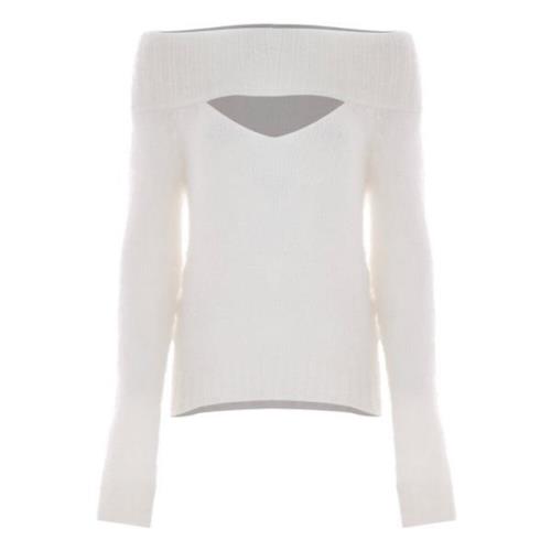 Mohair Uld Cut-Out Hals Jumper