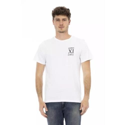 Hvidt Elegant T-Shirt med Frontprint