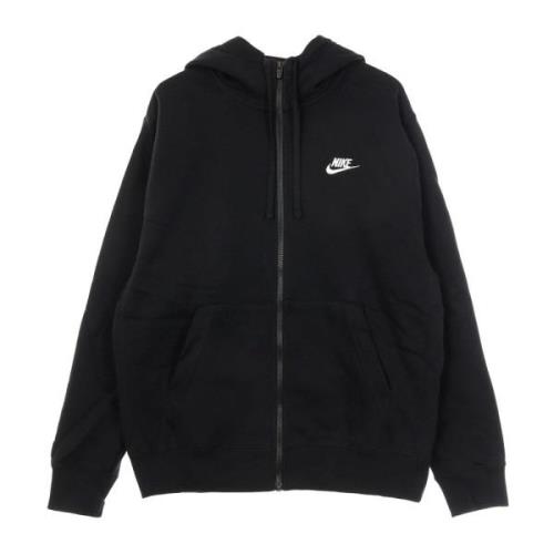 Sporty Zip Hoodie Sort Langærmet