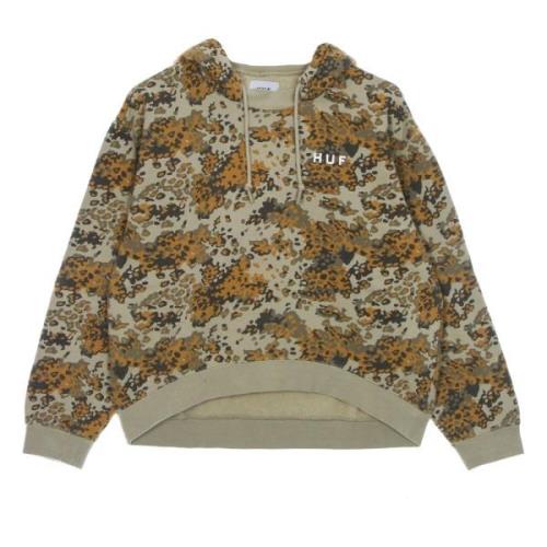 Camo Print Mockneck Hoodie Kvinder