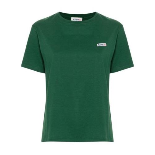 Grøn Letvægts Jersey Crew Neck T-shirt