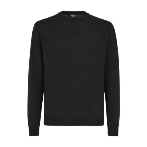 Sort Uld Crew-Neck Pullover Sweater