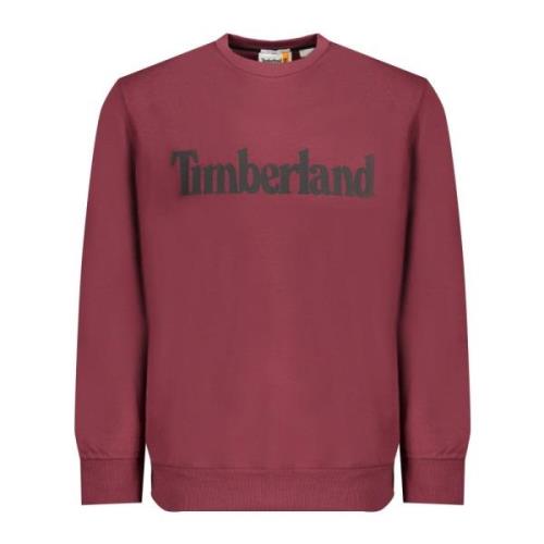 Rød Sweatshirt med Print og Lange Ærmer