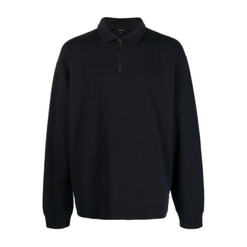 Blå Casual Kvart-Zip Sweater