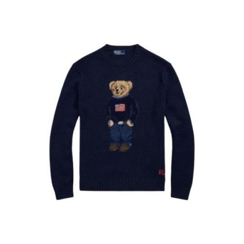 Jacquard Bomuld Linned Polo Bear Sweater