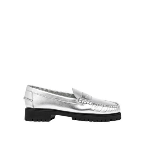 Metaliserede Loafers med Lug Moccasins