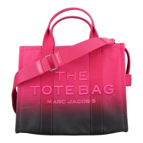 Ombre Canvas Tote Taske Sort Pink