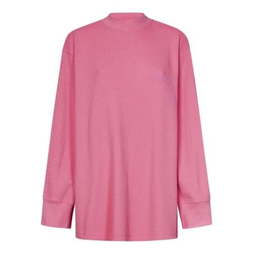 Pink Vaffelstof T-shirt