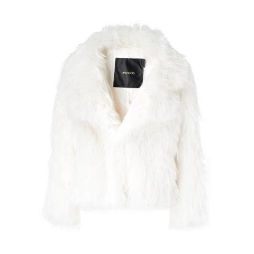 Faux Fur Hvid Frakke