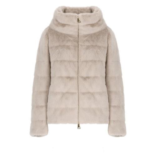 Quiltet Faux Fur Dunjakke