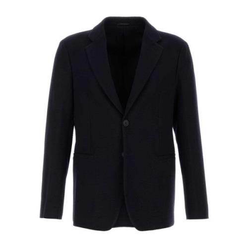 Navy blue strækuld blazer