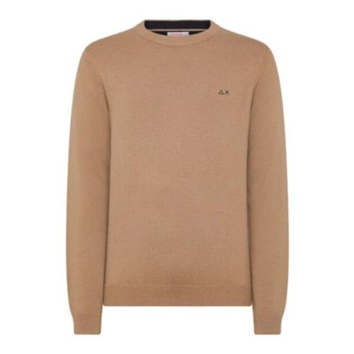 Varm Beige Sweater Rund Stil