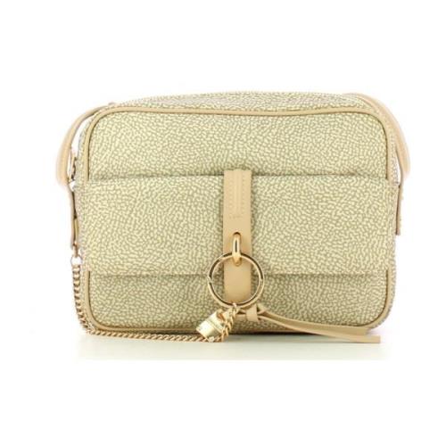 Lille Nylon Crossbody Taske i Natur/Creme