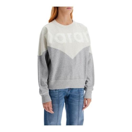 Farveblokeret Sweatshirt med Flocked Logo