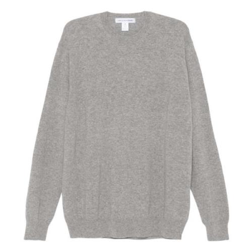 Grå Uld Ribstrikket Sweater