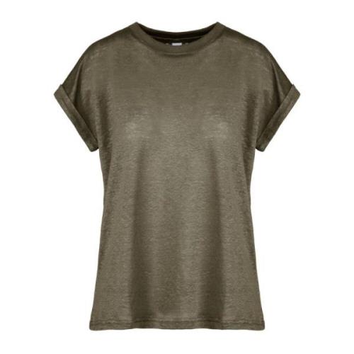 Linned Crew Neck T-Shirt